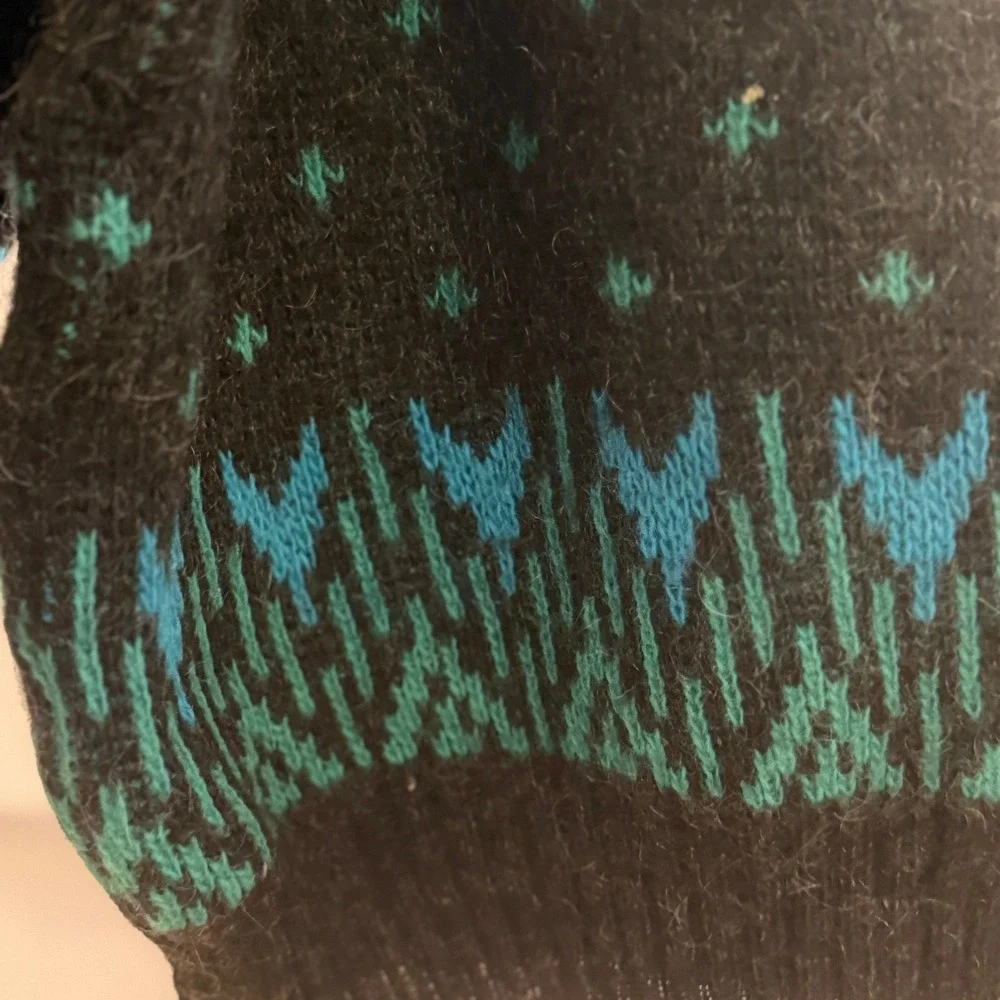 Álafoss Icewool‎ Iceland Wool Sweater Nordic Fair Isle Made Iceland M Vtg